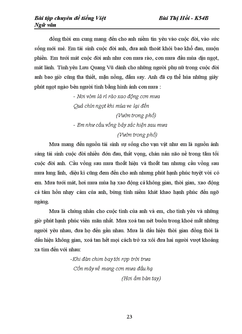 image for page Tín hiệu thẩm mỹ mưa trong thơ Lưu Quang Vũ.