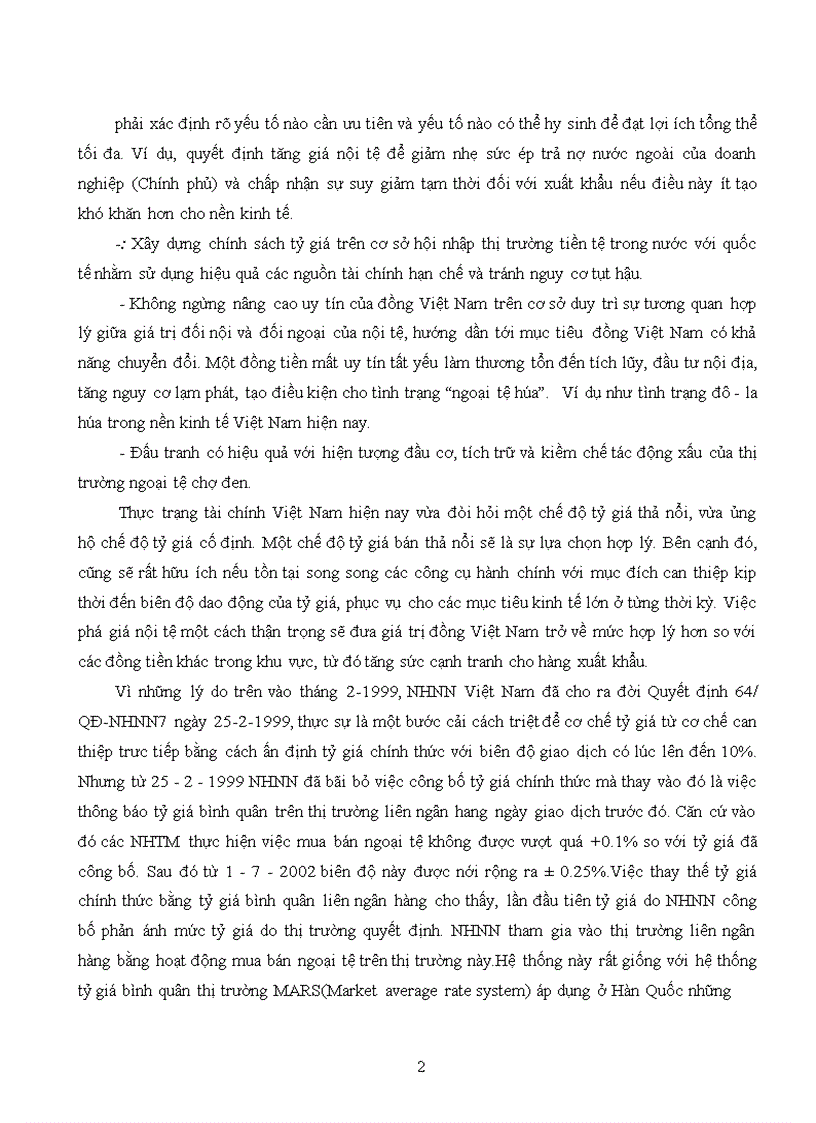 image for page Phân tích cơ chế tỷ giá thả nổi có điêù tiết hiện nay