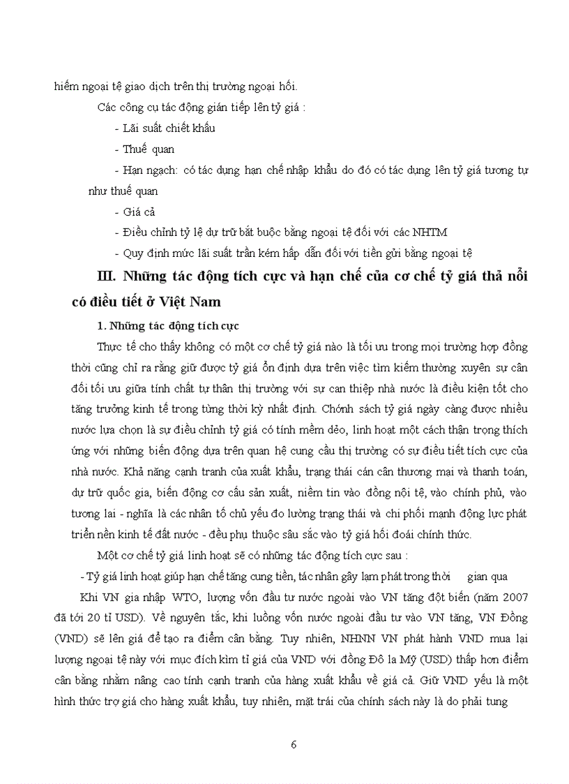 image for page Phân tích cơ chế tỷ giá thả nổi có điêù tiết hiện nay