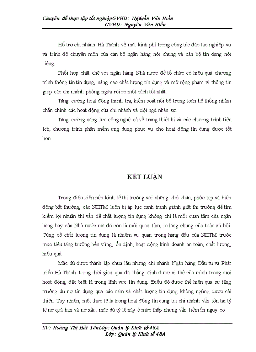 image for page Một số giải pháp nhằm nâng cao chất lượng hoạt động tín dụng tại Chi nhánh Ngân hàng Đầu tư và Phát triển Hà Thành