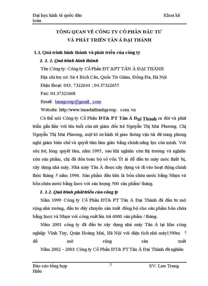 image for page Thực tế tổ chức công tác kế toán tại Công ty đầu tư và phát triển cổ phần Tân á Đại Thành