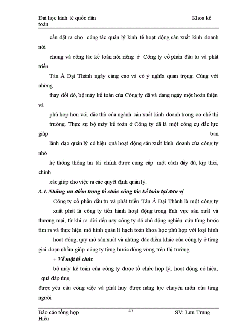 image for page Thực tế tổ chức công tác kế toán tại Công ty đầu tư và phát triển cổ phần Tân á Đại Thành