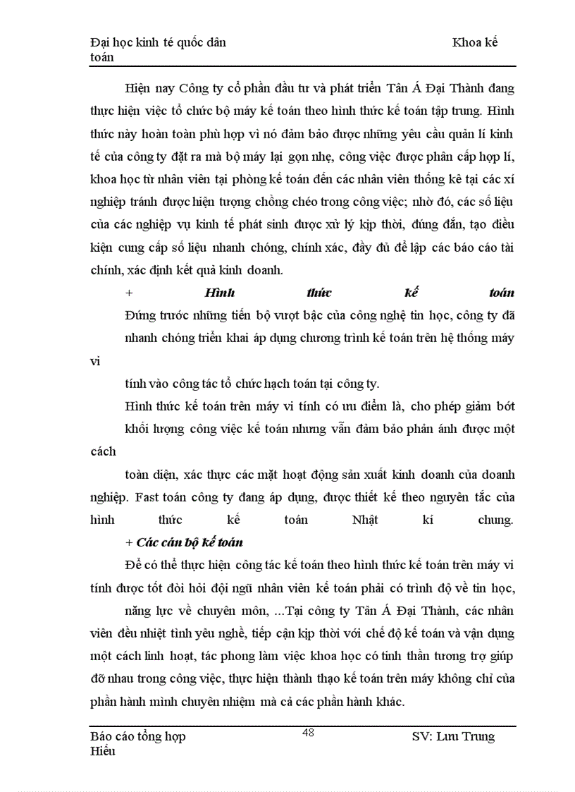 image for page Thực tế tổ chức công tác kế toán tại Công ty đầu tư và phát triển cổ phần Tân á Đại Thành