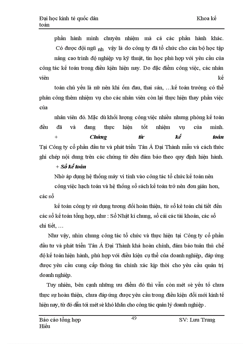 image for page Thực tế tổ chức công tác kế toán tại Công ty đầu tư và phát triển cổ phần Tân á Đại Thành