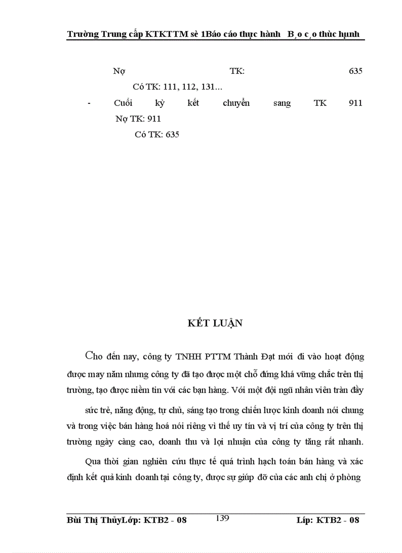 image for page Hoàn thiện kế toán bán hàng và xác định kết quả kinh doanh ở công ty TNHH PTTM Thành Đạt
