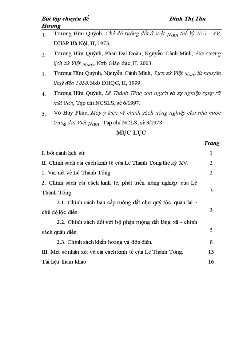 image for page Chính sách cải cách kinh tế của Lê Thánh Tông thế kỷ XV