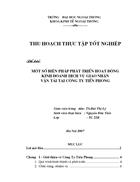 Một số biện pháp phát triển hoạt động kinh doanh dịch vụ giao nhận vận tải tại Công ty Tiền Phong