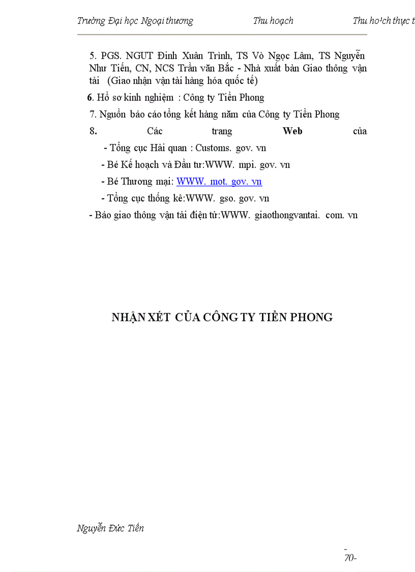 image for page Một số biện pháp phát triển hoạt động kinh doanh dịch vụ giao nhận vận tải tại Công ty Tiền Phong