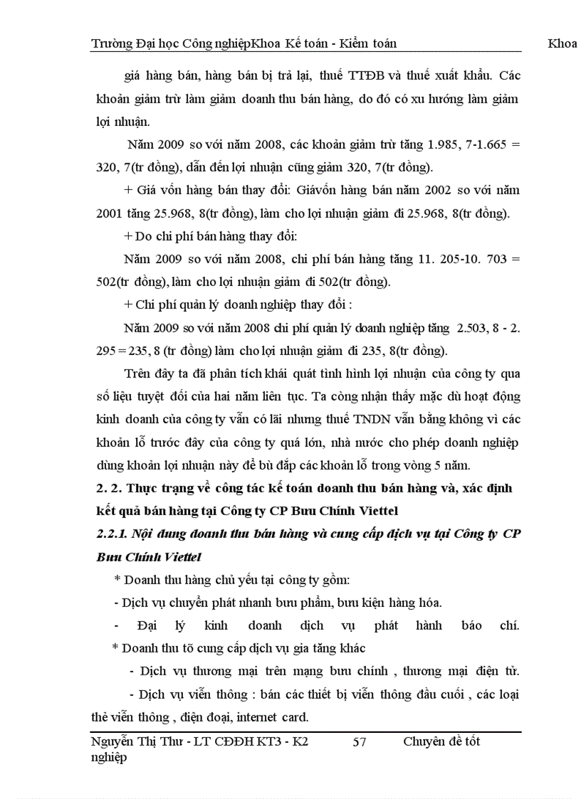 image for page Một số ý kiến đóng góp nhằm hoàn thiện công tác kế toán tại Công ty CP Bưu Chính Viettel