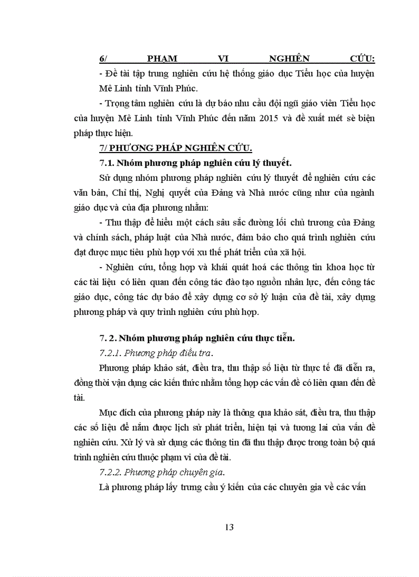 image for page Dự báo nhu cầu đội ngũ giáo viên Tiểu học huyện Mê Linh tỉnh Vĩnh Phúc đến năm 2015