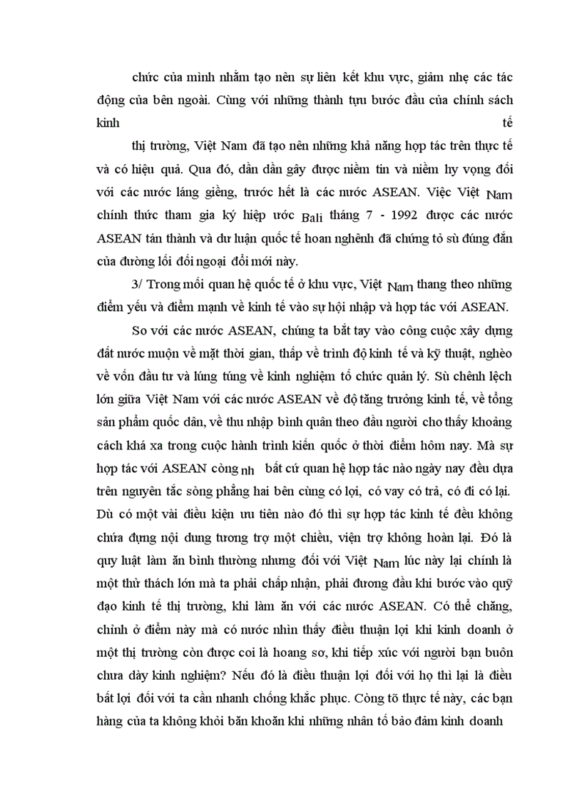 image for page Việt Nam trong sự hội nhập với ASEAN