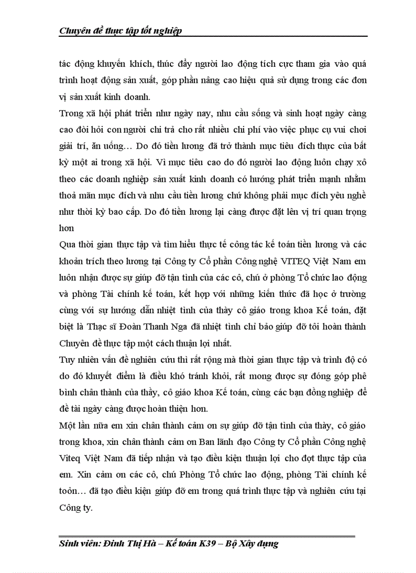 image for page Hoàn thiện công tác kế toán tiền lương và các khoản trích theo lương theo lương tại công ty Cổ phần Công nghệ VITEQ Việt Nam