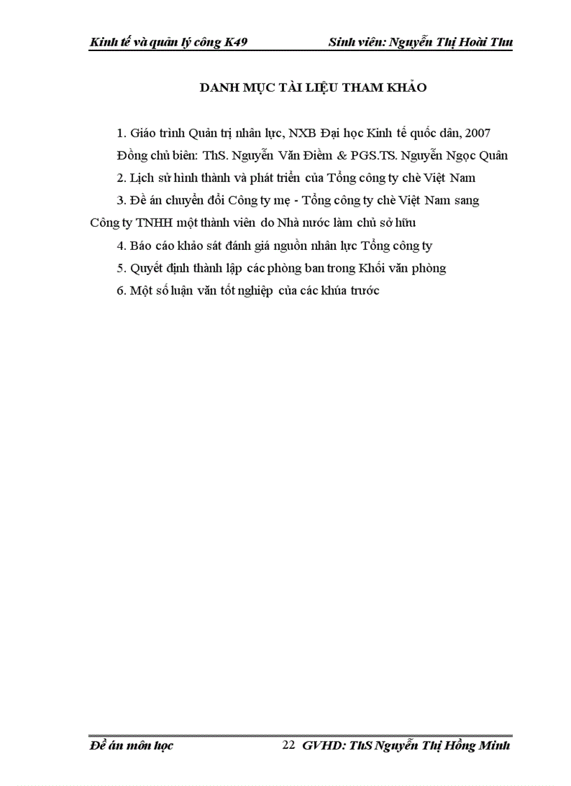 image for page Một số giải pháp nhằm hoàn thiện công tác đánh giá thực hiện công việc đối với nhân viên Khối Văn phòng thuộc Tổng Công ty Chè Việt Nam