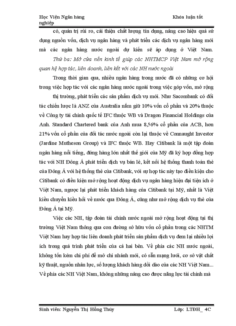 image for page Ứng dụng mô hình SWOT nâng cao năng lực cạnh tranh của các ngân hàng thương mại cổ phần Việt Nam trong tiến trình hội nhập quốc tế