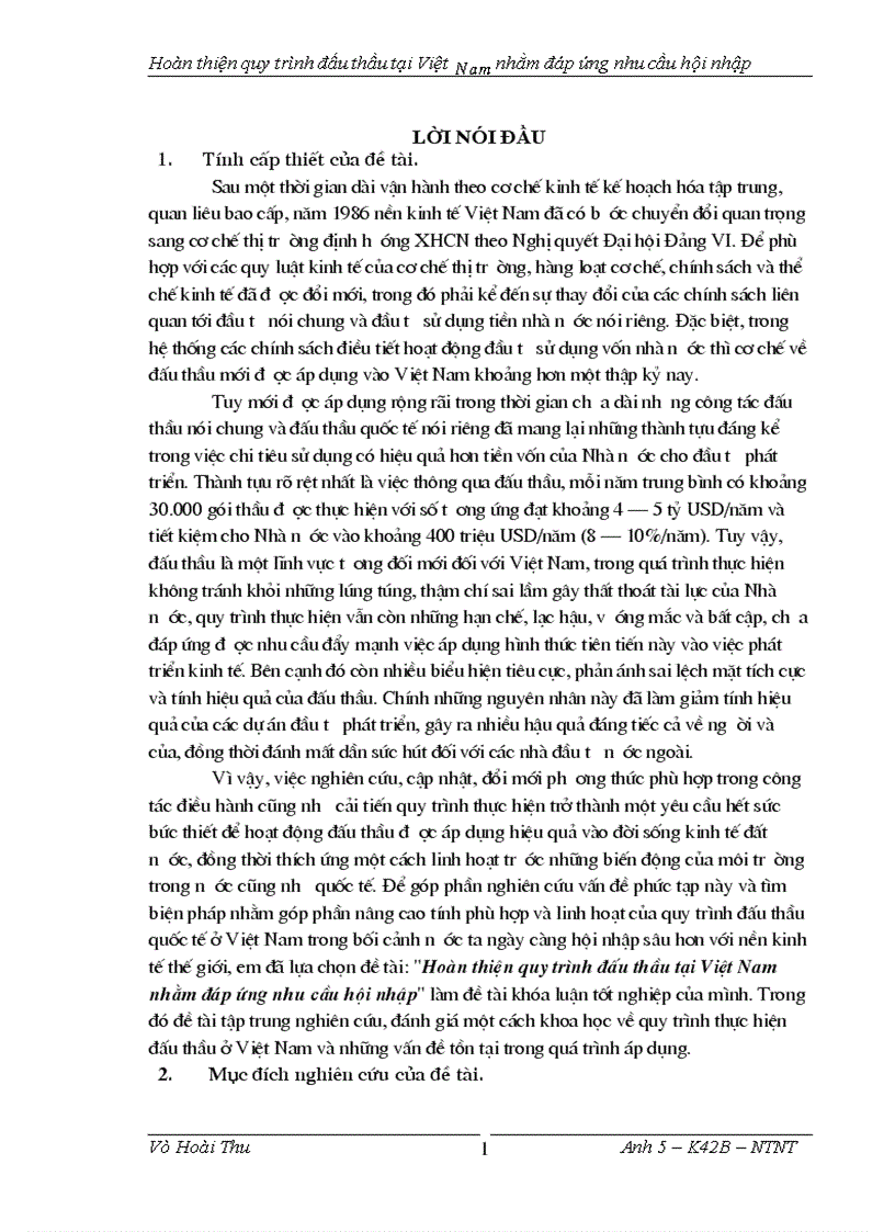 image for page Hoàn thiện quy trình đấu thầu tại việt nam nhằm đáp ứng nhu cầu hội nhập