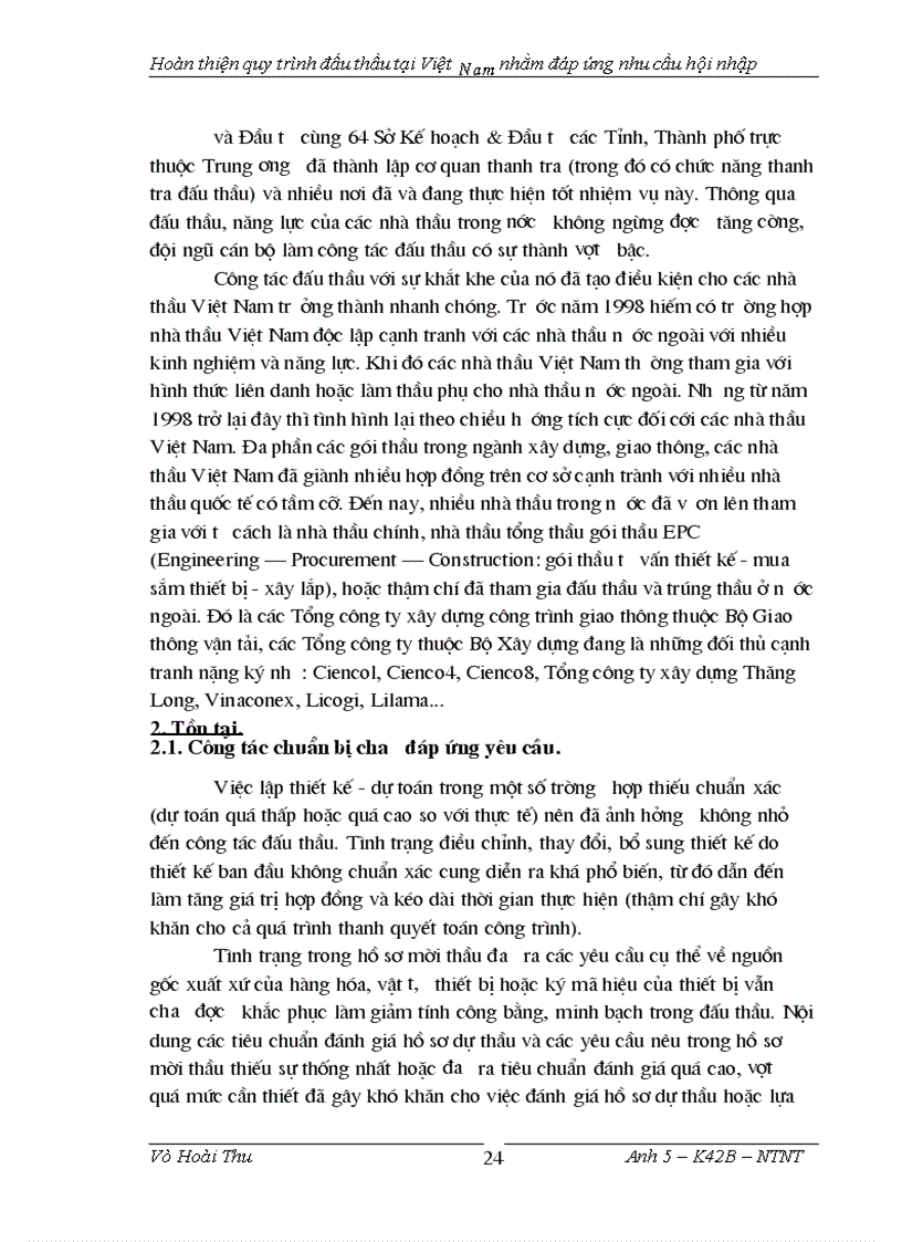 image for page Hoàn thiện quy trình đấu thầu tại việt nam nhằm đáp ứng nhu cầu hội nhập