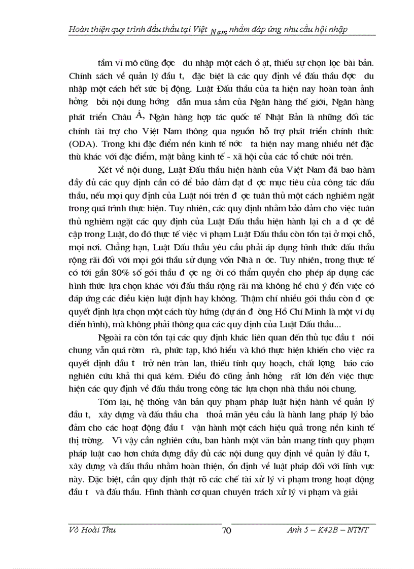 image for page Hoàn thiện quy trình đấu thầu tại việt nam nhằm đáp ứng nhu cầu hội nhập