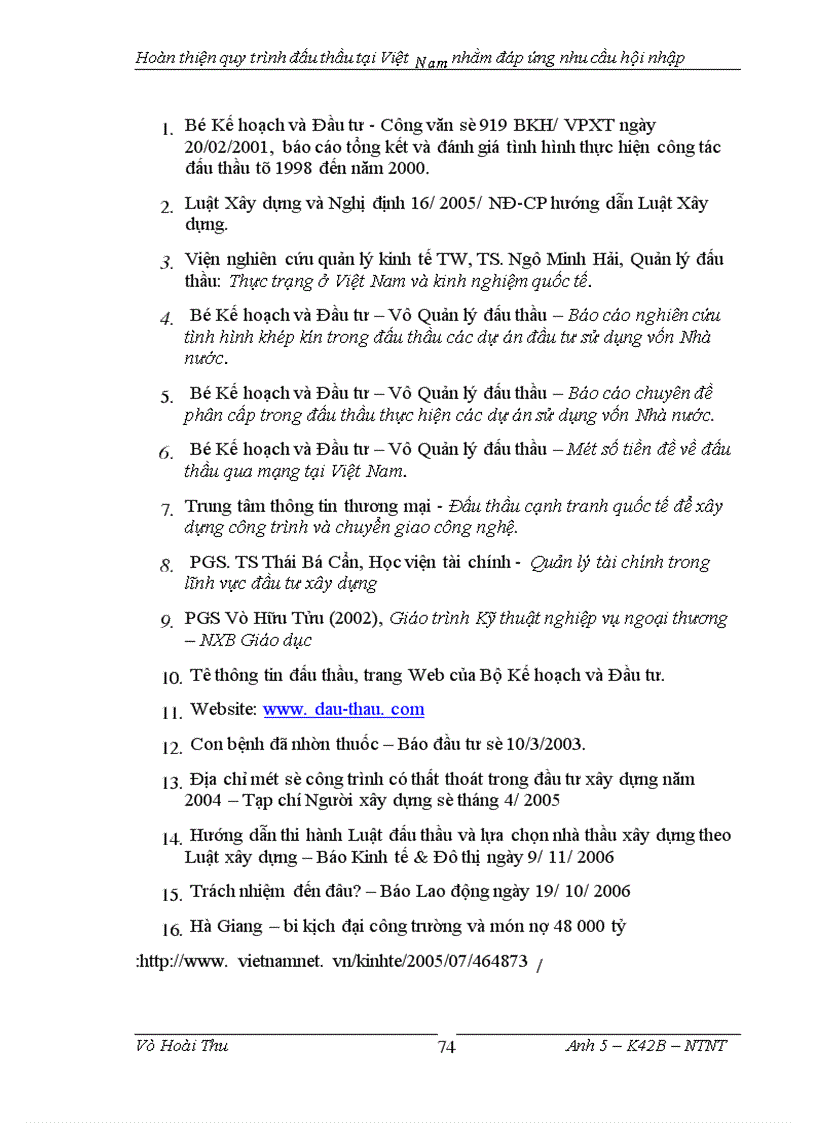 image for page Hoàn thiện quy trình đấu thầu tại việt nam nhằm đáp ứng nhu cầu hội nhập