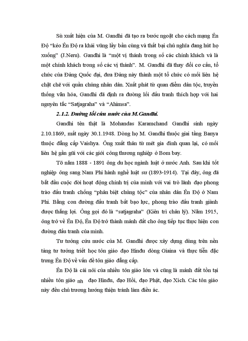 image for page Quá trình đấu tranh giành độc lập của nhân dân ấn Độ