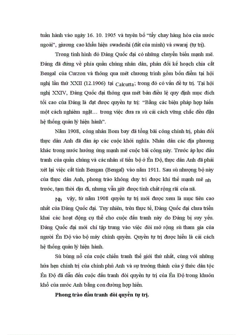 image for page Quá trình đấu tranh giành độc lập của nhân dân ấn Độ