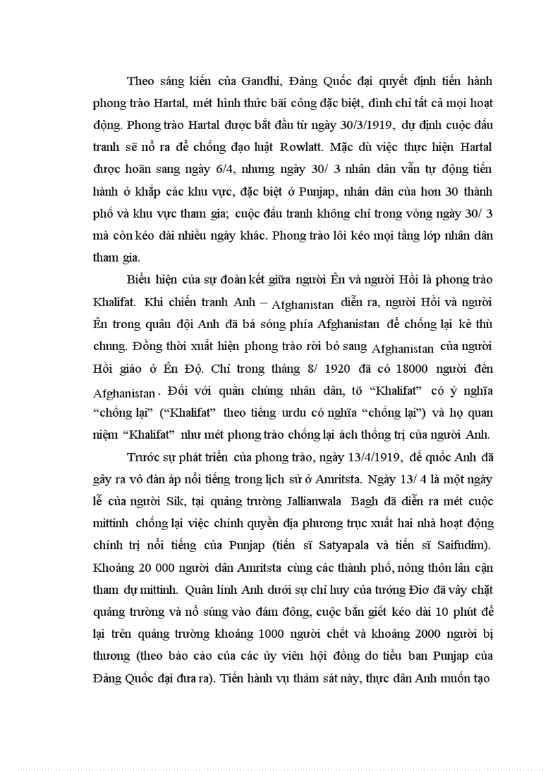 image for page Quá trình đấu tranh giành độc lập của nhân dân ấn Độ