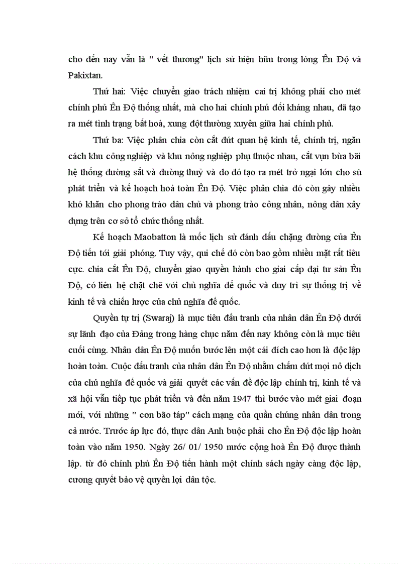 image for page Quá trình đấu tranh giành độc lập của nhân dân ấn Độ