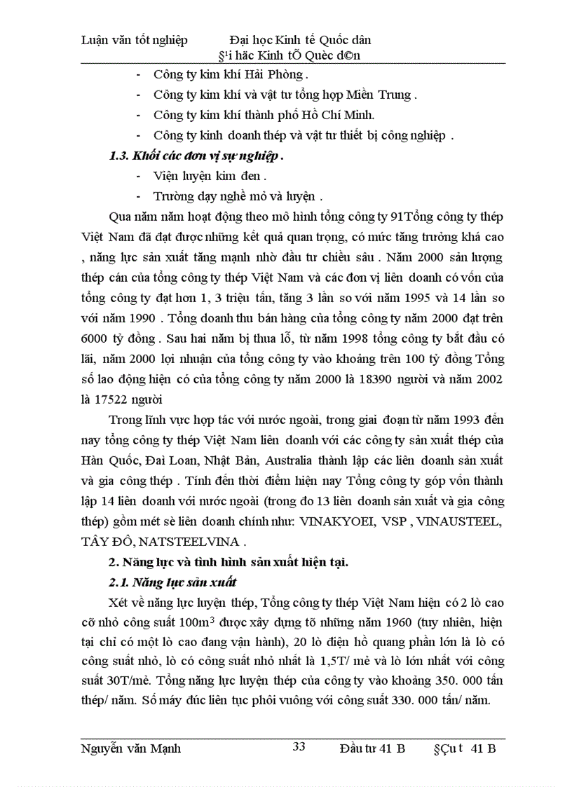 image for page Phương hướng và một số giải pháp đầu tư nhằm nâng cao khả năng cạnh tranh của Tổng công ty thép Việt Nam
