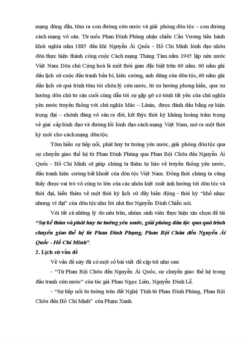 image for page Sự kế thừa và phát huy tư tưởng yêu nước, giải phóng dân tộc qua quá trình chuyển giao thế hệ từ Phan Đình Phùng, Phan Bội Châu đến Nguyễn Ái Quốc - Hồ Chí Minh