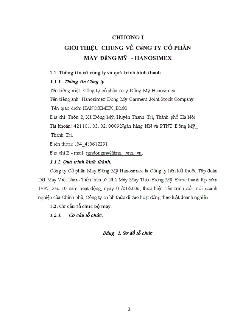image for page Thực trạng công tác bảo đảm nguyên vật liệu ở công ty cổ phần may đông mỹ - hanosimex