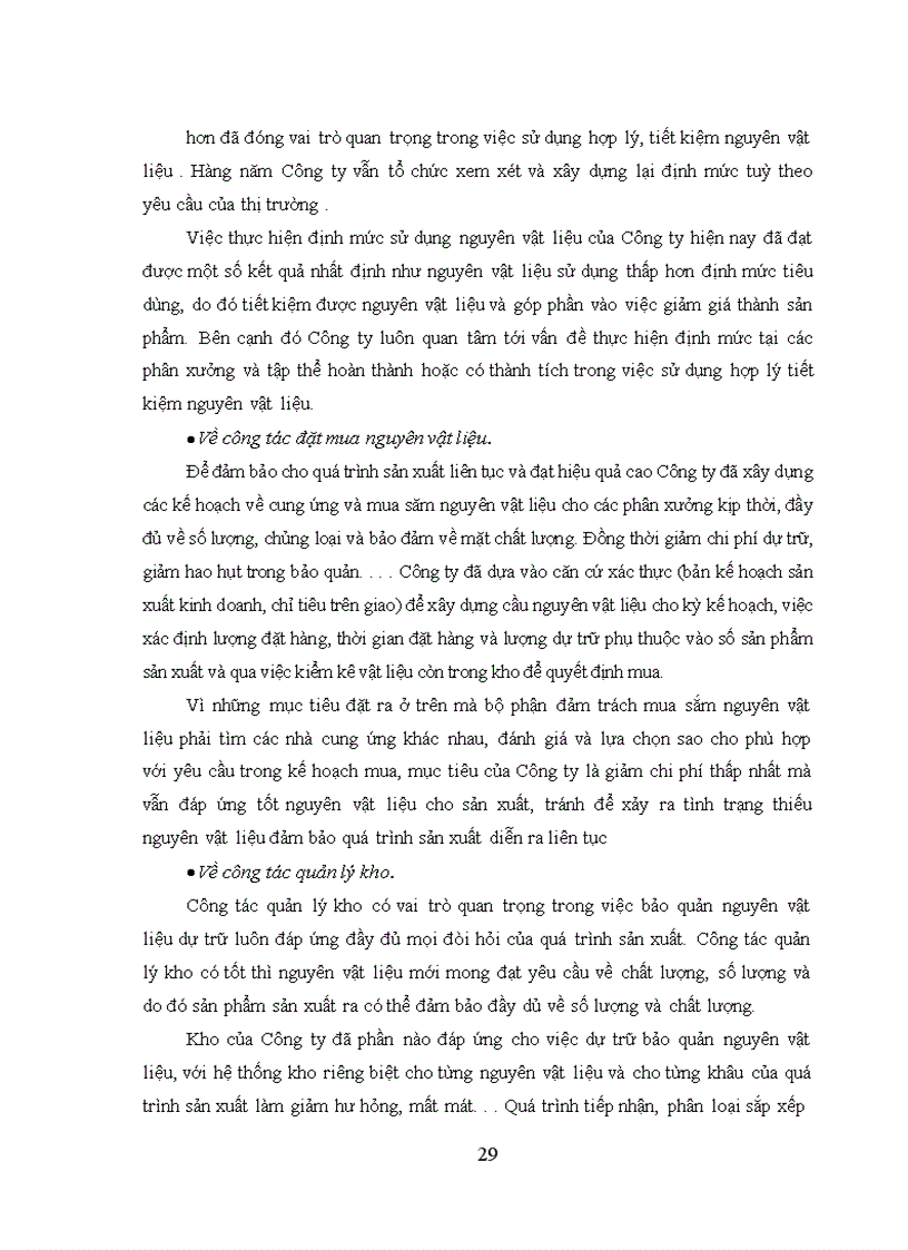 image for page Thực trạng công tác bảo đảm nguyên vật liệu ở công ty cổ phần may đông mỹ - hanosimex