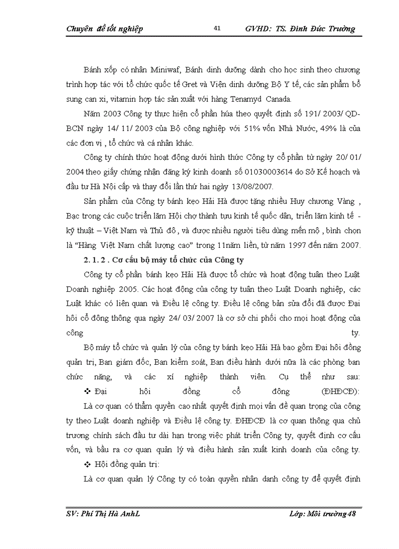 image for page Nghiên cứu khả năng áp dụng hệ thống quản lý môi trường ISO 14001 tại Công ty Cổ phần bánh kẹo Hải Hà