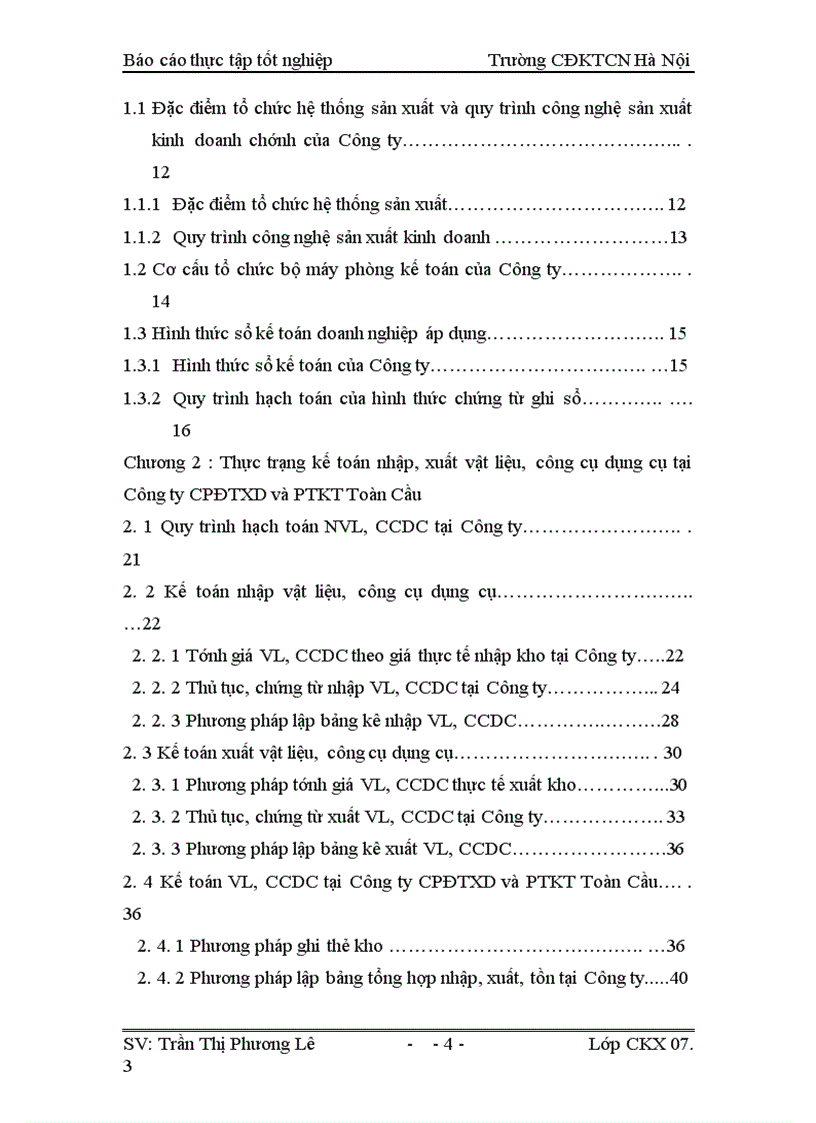 image for page Kế toán nhập, xuất nguyên vật liệu, công cụ dụng cụ tại Công ty cổ phần đầu tư xây dựng và phát triển kinh tế Toàn Cầu