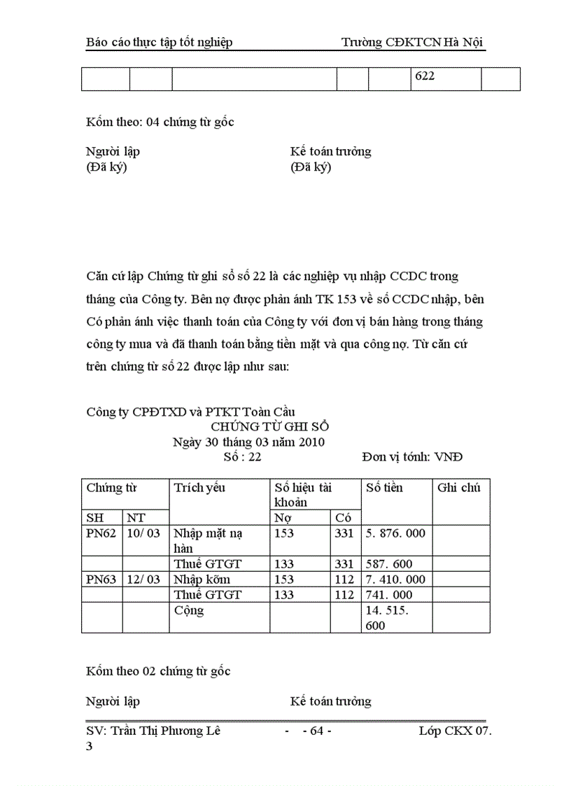 image for page Kế toán nhập, xuất nguyên vật liệu, công cụ dụng cụ tại Công ty cổ phần đầu tư xây dựng và phát triển kinh tế Toàn Cầu