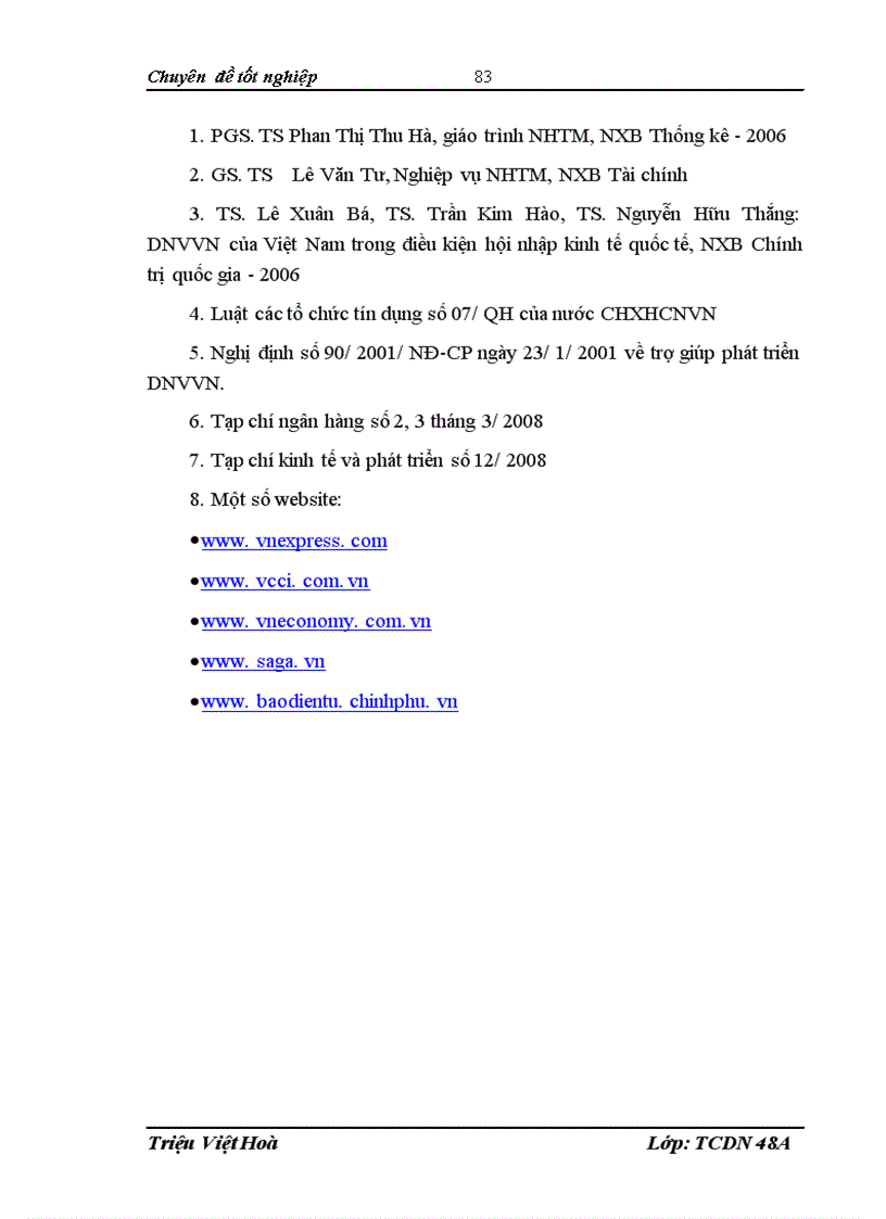 image for page Mở rộng cho vay doanh nghiệp vừa và nhỏ tại ngân hàng Thương mại cổ phần kỹ thương Việt nam, chi nhánh Hai Bà Trưng