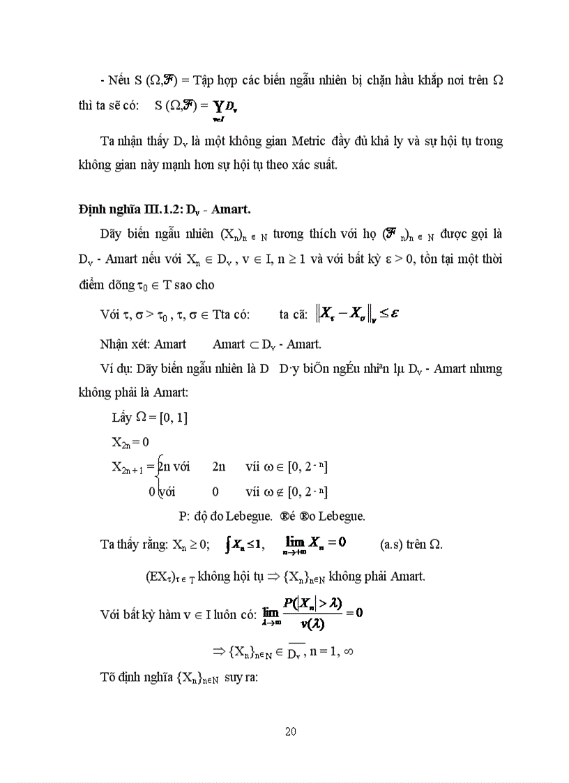 image for page Sự hội tụ và sự khai triển Riesz của Amart và sự mở rộng trên các lớp tổng quát hơn: Dv - Amart và Amart điều kiện