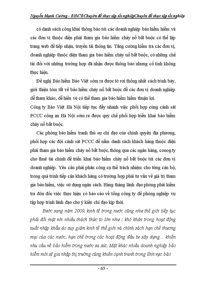 image for page Thực trạng khai thác bảo hiểm cháy nổ bắt buộc ở công ty Bảo Việt Hà Nội