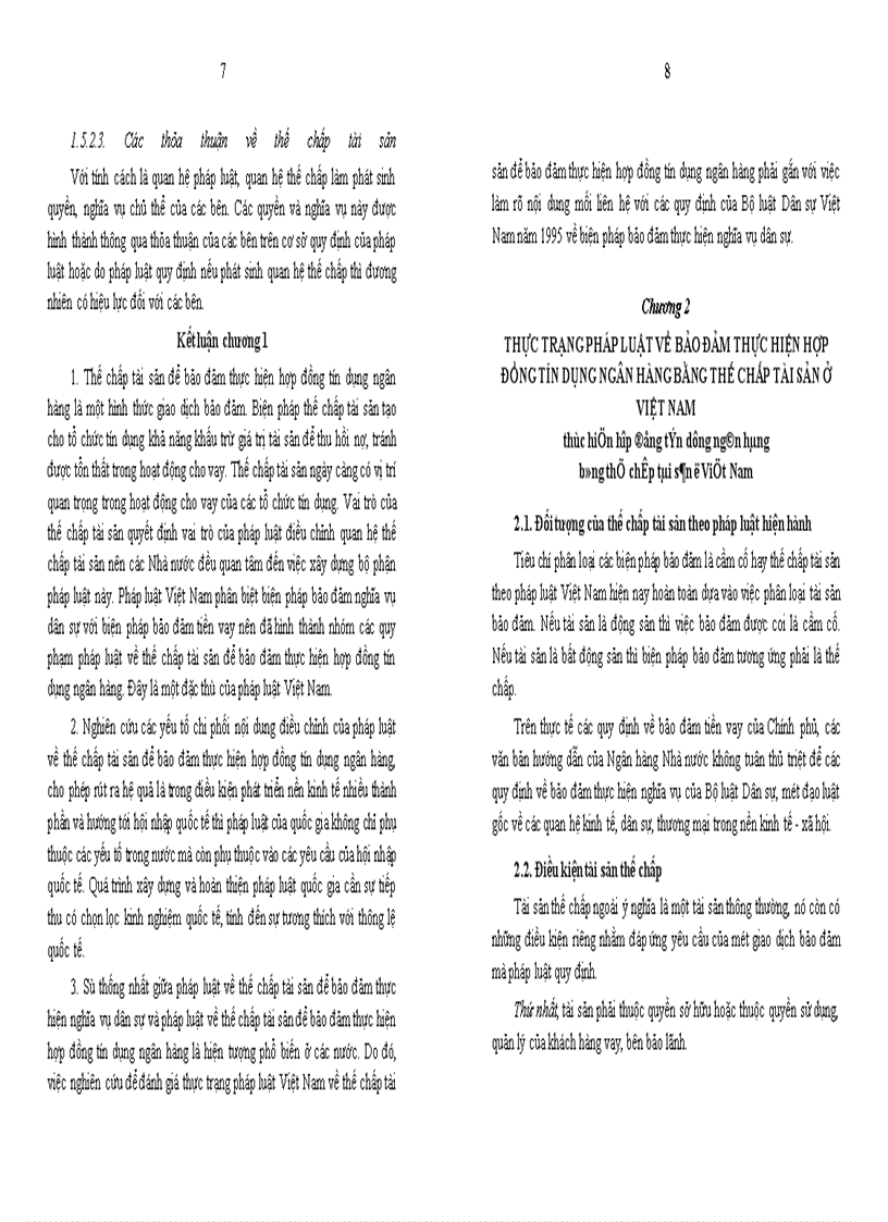 image for page Bảo đảm thực hiện hợp đồng tín dụng ngân hàng bằng thế chấp tài sản