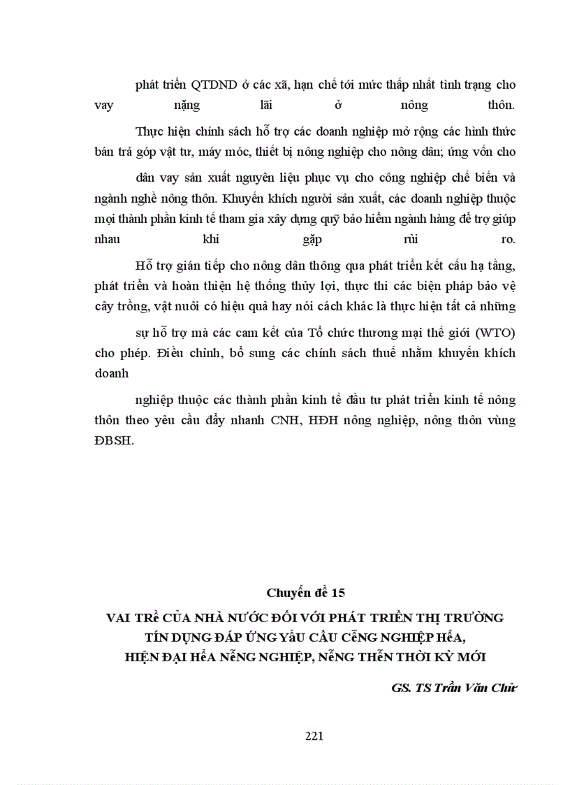 image for page Phương hướng và giải pháp chủ yếu nhằm đẩy mạnh phát triển TTTDNT góp phần đẩy nhanh CNH, HĐH nông thôn vùng ĐBSH