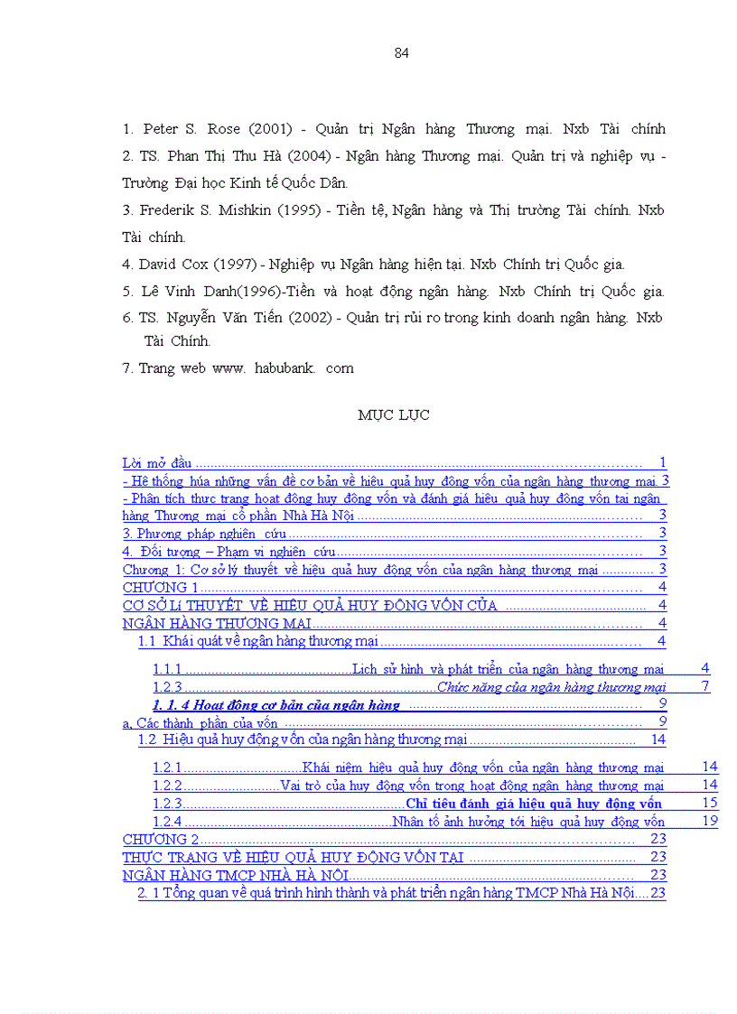 image for page Nâng cao hiệu quả huy động vốn tại ngân hàng Thương mại cổ phần Nhà Hà Nội