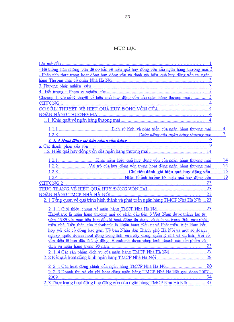 image for page Nâng cao hiệu quả huy động vốn tại ngân hàng Thương mại cổ phần Nhà Hà Nội