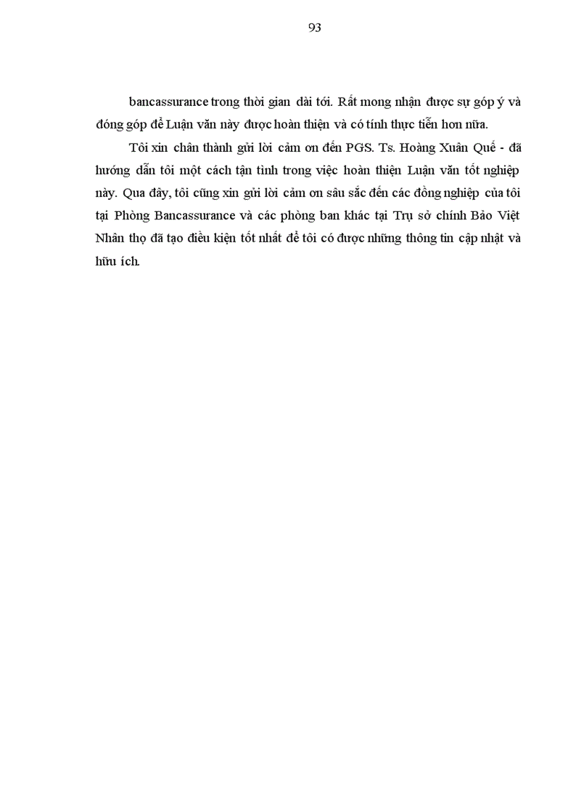 image for page Phát triển hoạt động bancassurance tại Tổng Công ty Bảo Việt Nhân thọ