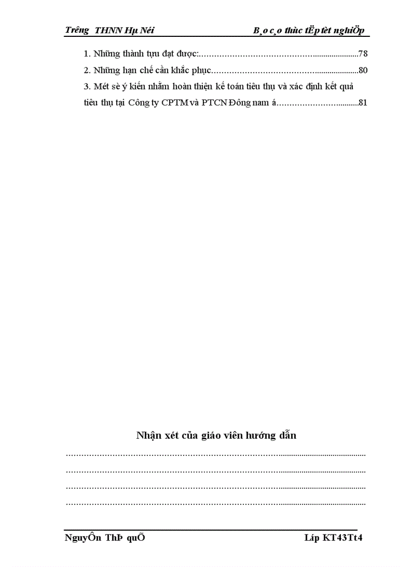 image for page Thực trạng kế toán tiêu thụ và xác định kết quả tại Công ty CPTM & PTCN Đông Nam á