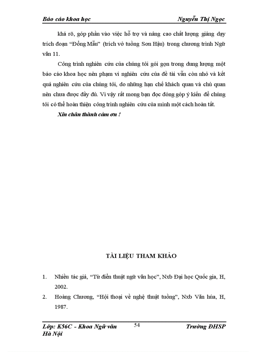 image for page Gía trị nội dung và nghệ thuật vở tuồng Sơn Hậu