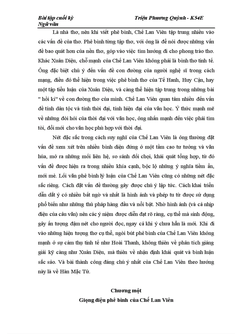 image for page Phong cách phê bình của Chế Lan Viên qua bài “Hàn Mặc Tử anh là ai”