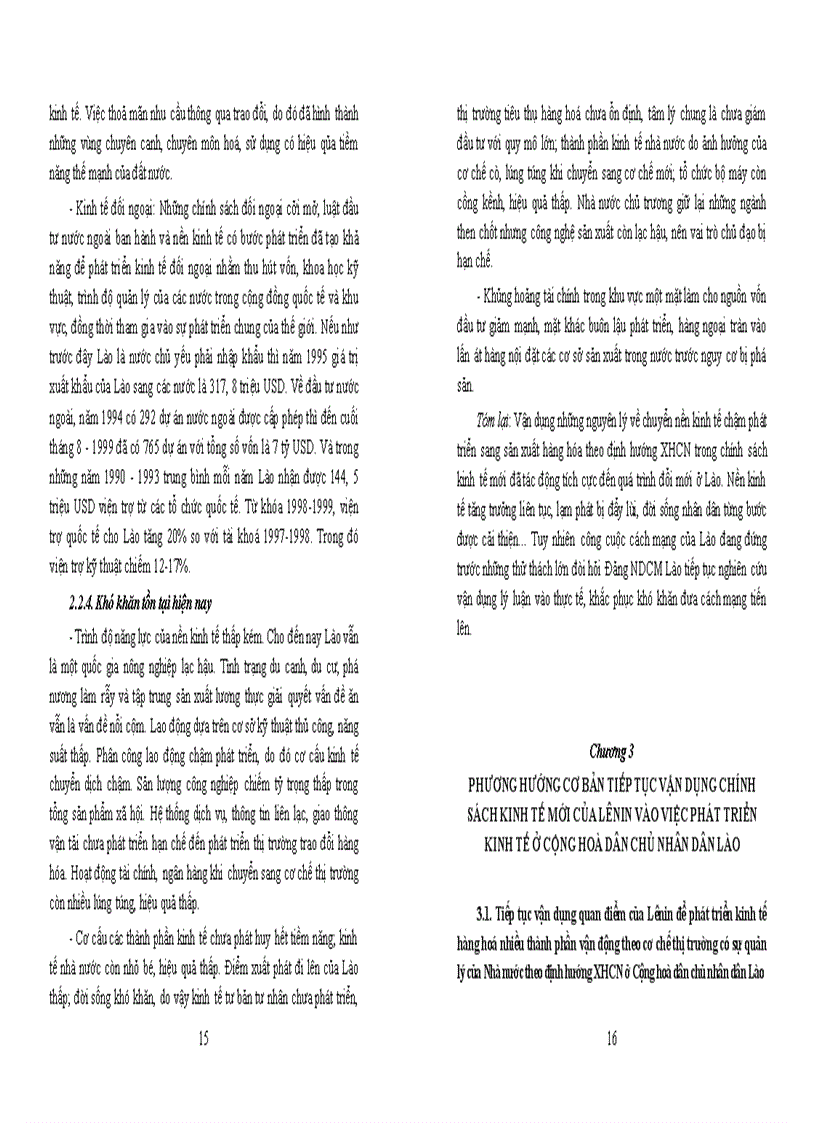 image for page Phương hướng cơ bản tiếp tục vận dụng chính sách kinh tế mới của Lênin vào việc phát triển kinh tế ở cộng hoà dân chủ nhân dân Lào