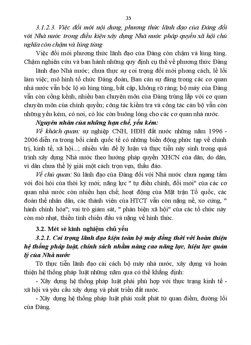 image for page Lãnh đạo sự nghiệp xây dựng Nhà nước pháp quyền XHCN trong những năm 1996-2006