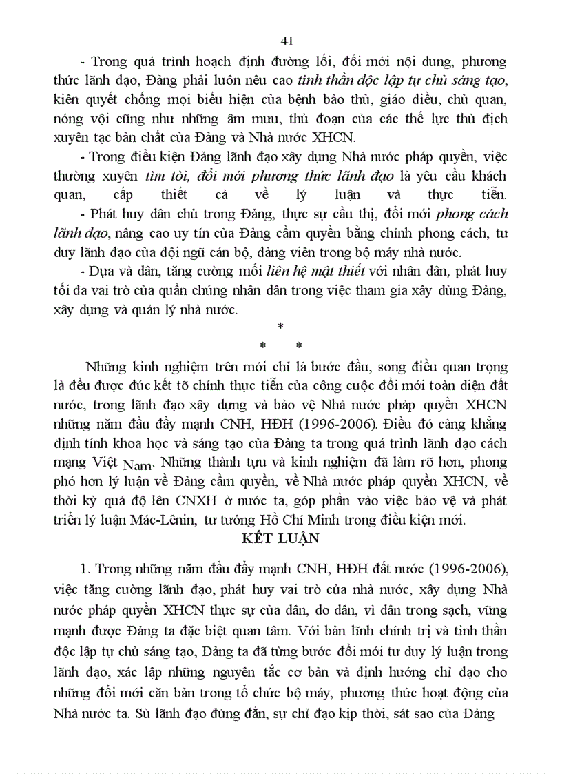 image for page Lãnh đạo sự nghiệp xây dựng Nhà nước pháp quyền XHCN trong những năm 1996-2006