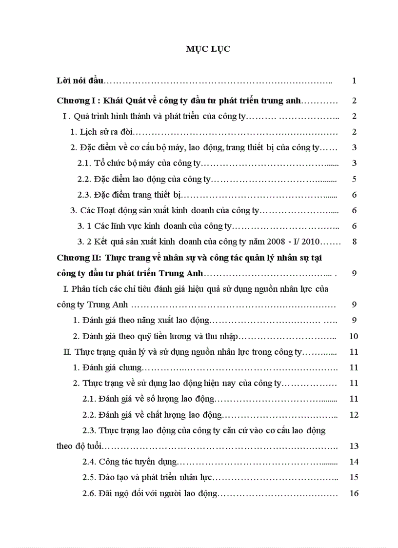 image for page Tình hình quản trị nhân sự tại Công ty đầu tư phát triển Trung Anh, thực trạng và giải pháp