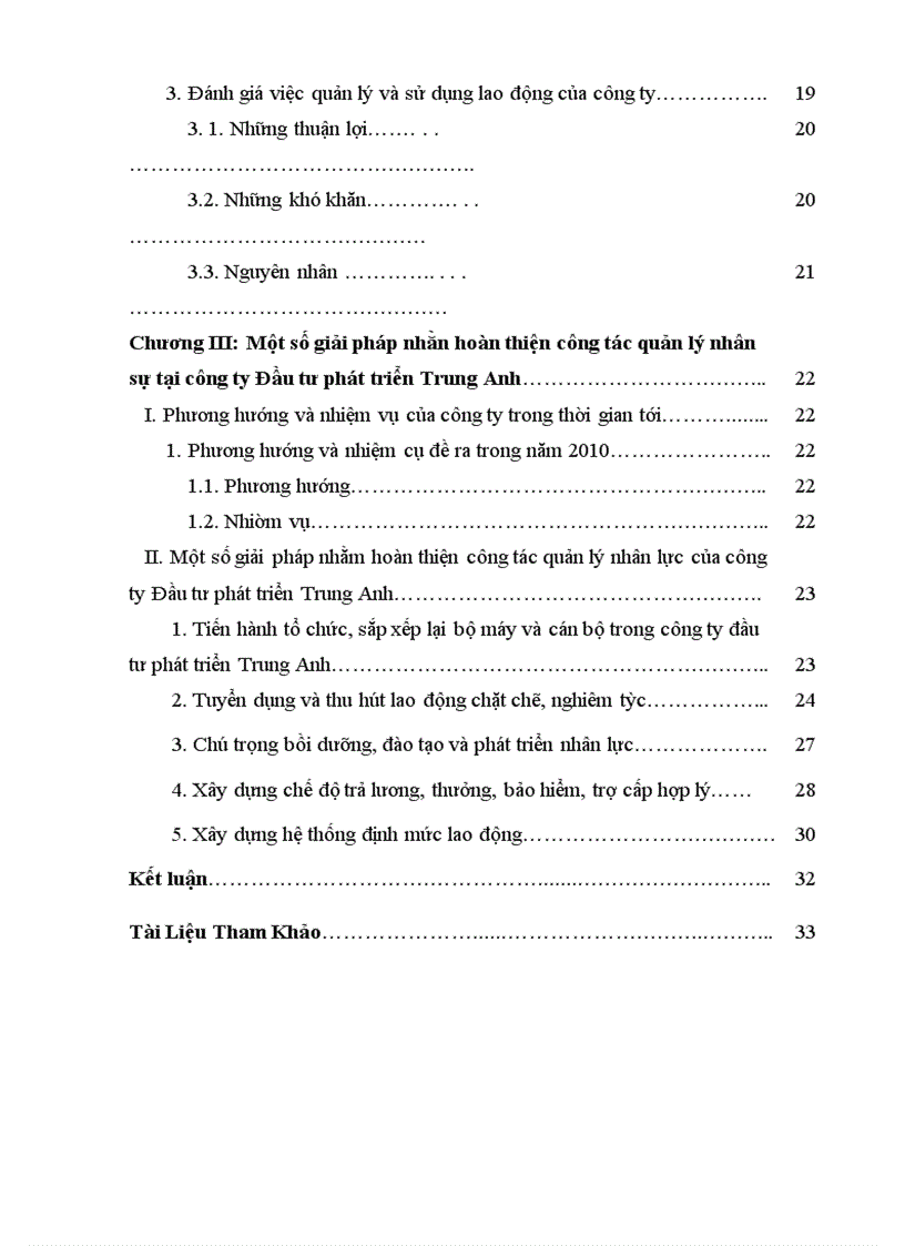 image for page Tình hình quản trị nhân sự tại Công ty đầu tư phát triển Trung Anh, thực trạng và giải pháp