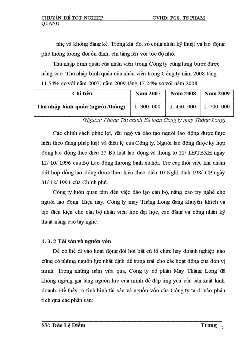 image for page Phân tích tình hình tiêu thụ và lợi nhuận tại Công ty Cổ Phần May Thăng Long